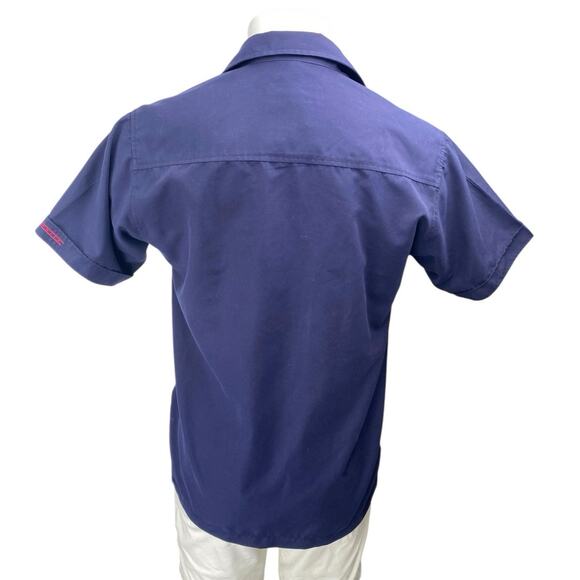 Lambretta Mens Multicolor UK England Flag Short Sleeve Button Down Shirt Top M - Picture 2 of 4